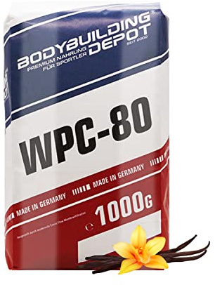 Bodybuilding Depot Whey Protein Pulver 1kg - Vanille | umweltfreundlich in Papier verpackt