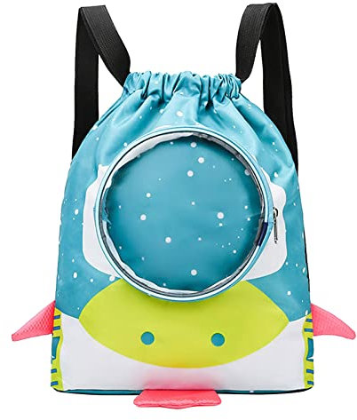 Rucksack mit Kordelzug wasserdicht Strandtasche mit Schuhfach Kinder-Schwimmtasche Sport-Fitness-Rucksack für Mädchen und Jungen