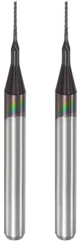 sourcing map End Mill CNC Router Bits, 0.5mm x 4mm 1/8 Shank Diamond Film Coated Carbide Engraving Bit Milling Cutter Right Hand for PCB Plastic Fiber Wood 2pcs