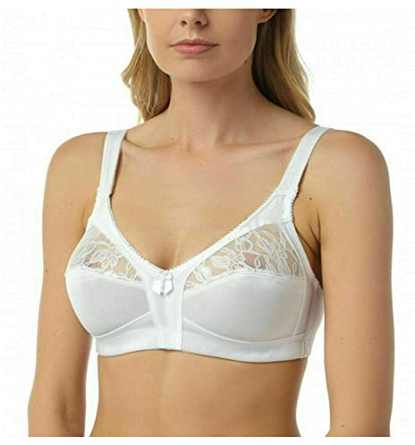 DIGITAL SPOT Ladies Non Wired Firm Control Soft Cup Satin Lace Brassieres Womens Non Padded Underwear Bra