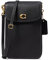 COACH Polished Pebble Leather Phone Crossbody Black One Size