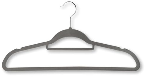 Kesper | Kleiderbügel 6er Pack, Material: Kunststoff (ABS), Maße: 45,5 cm breit, Farbe: Grau | 16641