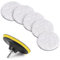 Kshineni 125mm 7Pezzi Lucidatura Pad Lana, Kit Lucidatura Auto Tamponi Lucidatura Auto Lucidatura Pastiglie Ceretta Kit con M14 Adattatore Trapano