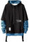 Moshtashio Kapuzenpullover für Herren, Patchwork Hoodie mit Kontrastfarbe Langarm Basic Sweatshirt Pullover mit Kapuze(1 Schwarz blau,5XL)