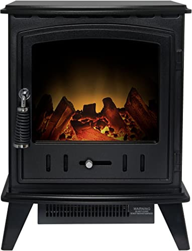 Adam Aviemore Elektrokamin in Schwarz
