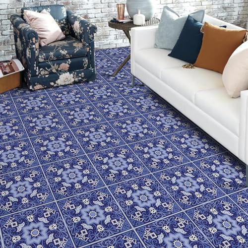 Floor Tiles Self Adhesive Peel and Stick Floor Tiles Vinyl Flooring for Kitchen Bathroom Hallway 30x30 10pcs(0.9㎡)