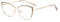 kachawoo Blaulichtblockierende Brille Retro Frauen Metall Brillengestell Katzenauge Anti Blaulicht Computerbrille（khaki gold frame）