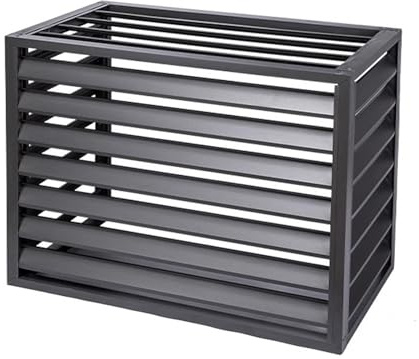 DELURA Verkleidung Klimaanlage Außengerät, Klimaanlage Abdeckung - Anthrazit/Grau - Aluminium - Schutzgitter - Verkleidung - Einfache Montage (Size : 100x50x70(39.4x19.7x27.6in))