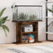 LAPOOH Aquariumständer Räuchereiche 80x35x60 cm Holzwerkstoff, Aquarium Unterschrank, Aquarium Schrank, Aquariumschrank, Aquarium Tisch, Aquarium Stands