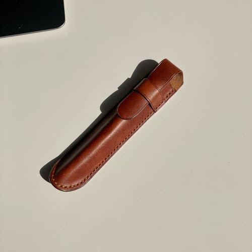 Ein Etui für Montblanc Stifte aus echtem Leder Füllfederhalter Kuli Etui Leder Stifteetui Für 1 Stift Stiftetui mit Klappe Personalisiertes leder Etui (Caramel IL Ponte)