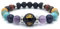 PURAJA Chakra Armband aus echten Natursteinen | Premium Edelstein Armband | Für mehr Harmonie & Balance | 7 Chakra und Lavastein Perlen