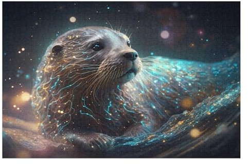 1000 Teile Puzzle Für Jungen Und Mädchen, Standard-Puzzles, Otter -Puzzles, Familienspiele, （75×50cm）
