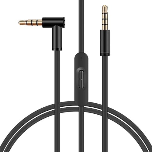 NoxcDvxo Replacement Audio Cable Cord Wire,Compatible with Beats Headphones Studio Solo Pro Detox Wireless Mixr Executive Pill with in Line Mic and Control (Black)