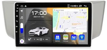 For Lexus RX300 RX330 RX350 RX400H II 2 2003-2009 Car Stereo 2 Din Wireless Carplay Android Auto 9 Full IPS Touchsreen HD Live Rearview/BT 5.0/WIFI/4G SIM/DVR/GPS/SWC/FM AM Radio RDS DAB+DSP(M100CP)