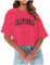 Camicetta Morbida Blusa Fantasia Elegante T Shirt Microfibra Donna Blusa Elegante per Cerimonia Taglie Forti Blusa Elegante Rosa Antico Blusa Spalle Scoperte Magliette Eleganti Manica Lunga