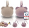 Tastic Schnullerbox Baby - 2x Silikon Schnullerbox für unterwegs in Pandaform – Schnulleraufbewahrung BPA frei – Box vielseitig nutzbar und leicht zu Reinigen. beige + rosa