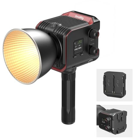 SMALLRIG RC 100B COB Video Light 100W, Bi-Colour Video Light 2700K-6500K, Type-C PD Fast Charging, Built-in Battery Plate, App Control for Photography and Photo Studio, Mobile Version - 4894