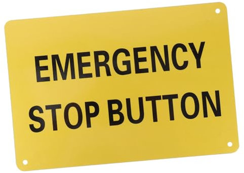 PartyKindom Panneau Métallique De Signalisation Urgence Aluminium Étanche Avec Pour Équipement Industriel Et Sécurité Machine