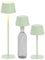 Northpoint 3in1 LED Tischlampe Flaschenleuchte max. 45cm hoch mit 3000mAh Akku 200lm warmweißes Licht (3000K) stufenlos dimmbar für Innen und Außen (hellgrün)