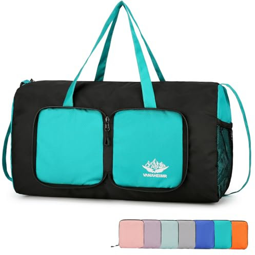 Outplea Faltbarer Sporttasche Klein, 20L Nylon Fitnesstasche Damen Herren Ultraleicht, Trainingstasche Sport Gym Bag für Yoga Weekender Reise Handgepäck, Grün