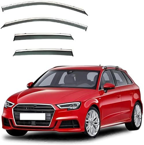 HARLSO Auto-Komfort-Windabweiser für Audi A3 Sportback MK3 8V 2014-2020, einfache Montage des Regenabweisers Klebeabweiser Autozubehör