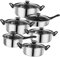 BIUDECO 12 STK Kochtöpfe Induktion AMC Töpfe Und Pfannen Cooking Pot Töpfe Und Pfannen Pfannen Und Töpfe Topfset Fissler Edelstahl Pfanne Non Stick Pan Cooking Totem Töpfe