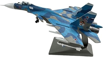 MagiDeal SU 33 1/100 Metallflugzeug-Modellbausätze mit Ständer, Kampfjet-Modell aus Druckgusslegierung, Jet-Replik, Vorgefertigte Militärflugzeugsammlung zum Ausstellen oder Verschenken