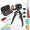 FUJIWARA 2-in-1 Garden Graft Tool, Multifunctional Pruning Scissors Kit, U/V/Omega-Graft Seedling for Fruit Tree Grafting Set,Including 2X Tapes, Plant Tags,Grafting Knife & Replacement Blades