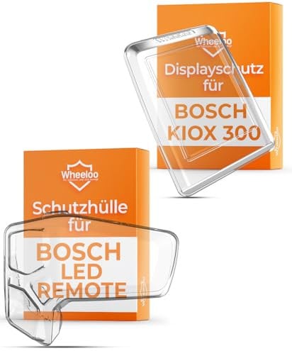 WHEELOO 2er Set Transparente Schutzhüllen für Bosch LED Remote & Kiox 300 I Ebike Display Schutzhülle I E Bike Displayschutz Abdeckung wasserabweisend I E-Bike Zubehör Regenschutz Hülle Fahrrad