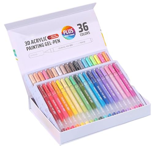 Acrylic Gel Pens Set, 3D Glitter Glass Markers with 1mm Tip, Versatile Painting Markers for Fabric, Wood, Ceramic, and Art Crafts, Ideal for Relaxation Coloring, Scrapbooking, and School Projects