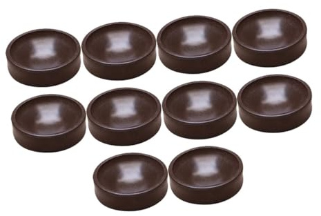 Alipis 10 Stück Klavier Fußpads aus Rutschfestem Material Stoßdämpfende Möbelrollen Unterlagen Innendurchmesser Braune Caster Cups für Schutz von Holz Fliesenböden