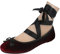 Spot On Ladies Tie Up Leg Flat Ballerinas - Burgundy Velvet - UK Size 6 - EU Size 39 - US Size 8