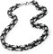 URBAN JEWELRY Impressive Mechanic Style Stainless Steel Men's Necklace Silver Black Chain - Necklaces for Men (58.5)