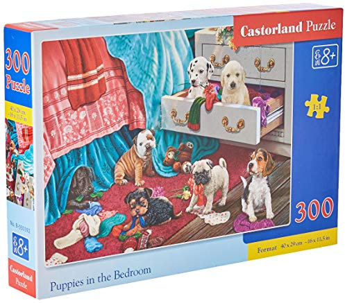 Castorland Jigsaw Premium 300 Pc - Puppies in The Bedroom