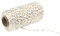 MoreChioce 100 Meter Bastelschnur 2 mm Drehkordel Baumwolle Bakers Twine Makramee Kordelschnur Garten Kordel Baumwollschnur DIY Bastelgarn Dekoration Handwerk Schnur,Gold + Weiß