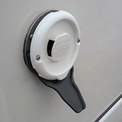 DRIPGUIDE Kondenswasserablauf | Kaminschild Ablauf für Kamindeckel Kaminabdeckung | Zubehör für Abgaskamin der Heizung an Wohnmobil Caravan (Schwarz, DRIPGUIDE Alde XL)