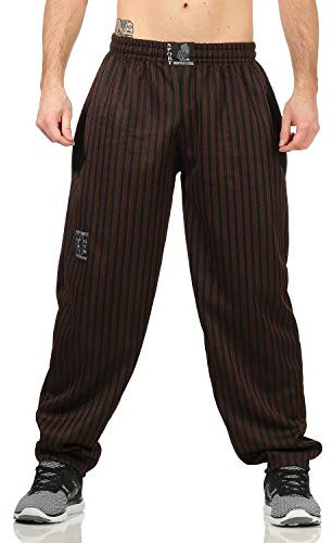 ZARMEXX Herren Sporthose Jogginghose Lang Fitnesshose Bodybuilding Kraftsport Hose Gym Pumperhose (braun, L)