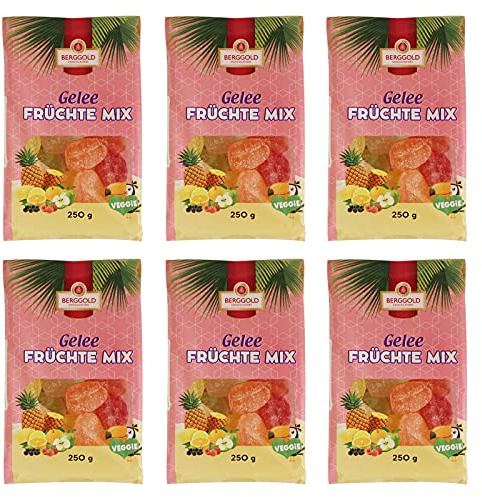 6er Pack Berggold Gelee Früchte Mix 6 x 250 g