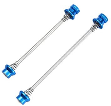 MTB Road Bike Cycling Wheel Hub Non Quick Release Lock Skewers Sets, Hex Locking Skewer M5 Hex Head Anti Theft Secure Lock Skewers (road-blue)