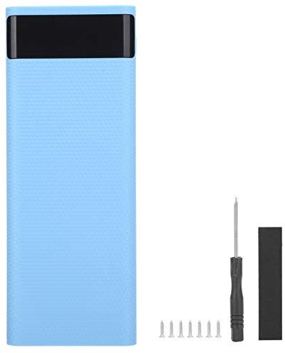 DIY Power Bank Shell 8x18650 Power Battery Box Batteriebox Shell Holder 5V Power Bank Case & Batterieladegerät Outer Case für alle Handys(Blau)