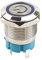 Interruttore a pulsante con chiusura in metallo 19 mm 4 pin DC 220 V SPDT impermeabile autobloccante rotondo interruttore marino con luce LED blu per auto camper camion barca