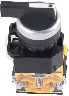 Selettore Momentaneo, Interruttore Rotativo Momentaneo a 3 Posizioni Manico Lgo 22 Mm Selettore Interruttore di Ripristino Automatico LA38-20BX33, Selettori