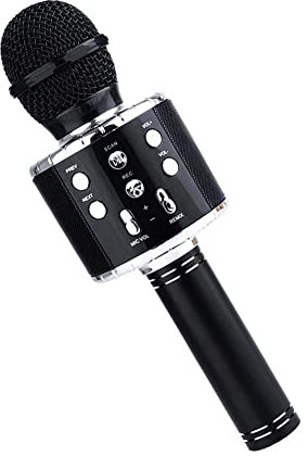 FOGARI Mikrofon Kinder, Karaoke mikrofon mit LED, Tragbare Karaoke Maschinen Teenager Mädchen Geschenke Jungen, Bluetooth Mikrofon KTV Lautsprecher Recorder für Smartphone PC