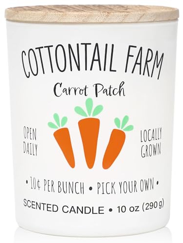 Easter Scented Candles - Spring Bunny Carrot 10oz Candle Gifts Soy Wax Holiday Candle Gift