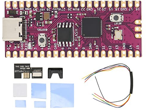für Pico Board RP2040 Dual Core 264KB ARM Cortex M0+ Prozessor Flexible Mikrocontrollerplatine mit SD2SP2 SDLoad SDL Adapter für NGC (Schwarz)