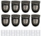 Geldbörse Push Lock Set,Verschluss Taschen Schnalle Geldbörse Push Lock Sets Portemonnaie Verschluesse Steckschloss Eisen Taschenverschluss für Leder Tasche Handtasche DIY Handwerk Tasche 8 PC,Schwarz