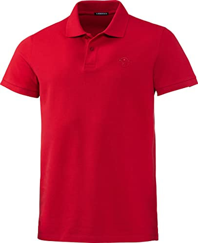 Chiemsee Herren Poloshirt, 100% Baumwolle, bequemes Poloshirt/T-Shirt mit lässigem Kragen, leichte Herrenoberbekleidung, atmungsaktiv & luftdurchlässig, Rot, Gr. XXL