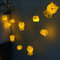 Riaxuebiy Niedlich Tiger-Lichterketten,Batteriebetriebene Tiger Laternen Nachtlicht Lichterkette für Garten Weihnachten Urlaub Kinderzimmer Dekoration (1.65m/10led, Tiger)