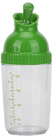 Dressing Mixer Shaker Bottles, 200ml Salad Dressing Shaker Salad Dressing Jar with Lid Kitchen (Green)