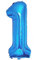 Ponmoo Foil Palloncini Numeri 1 Blu 40 (101cm), Gonfiabili Elio o Aria, Gigant Numero 0-9, 10-29, 30-100, Granda Palloncino per Anniversario, Decorazione Feste di Compleanno